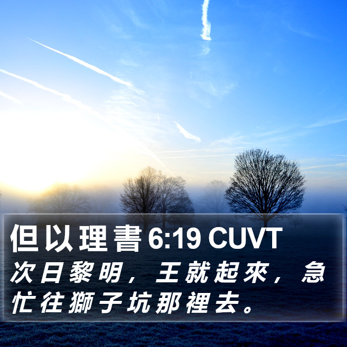 但 以 理 書 6:19 CUVT Bible Study