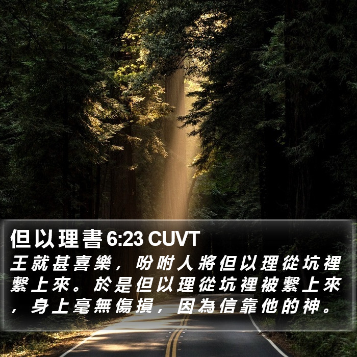 但 以 理 書 6:23 CUVT Bible Study