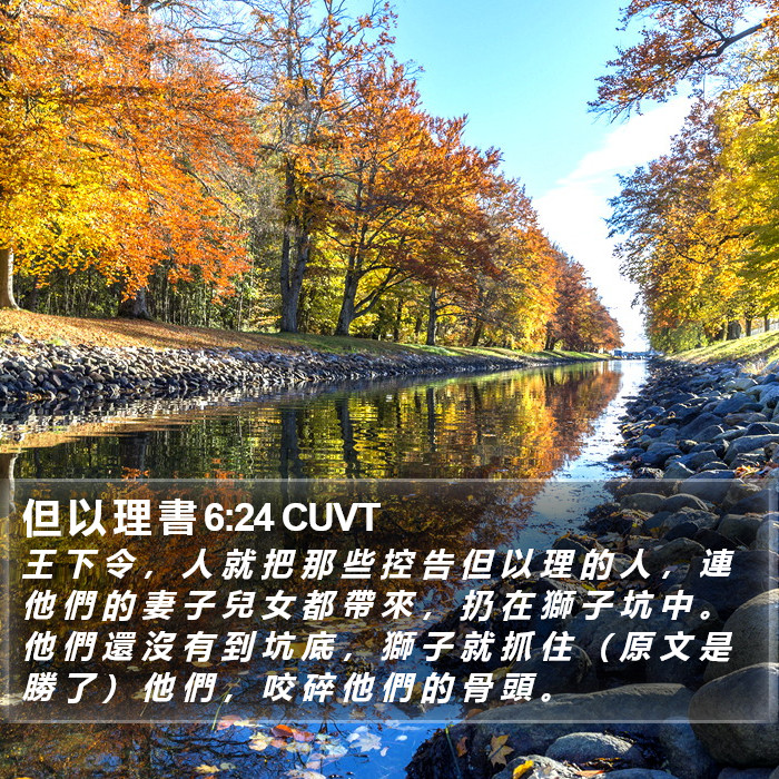 但 以 理 書 6:24 CUVT Bible Study