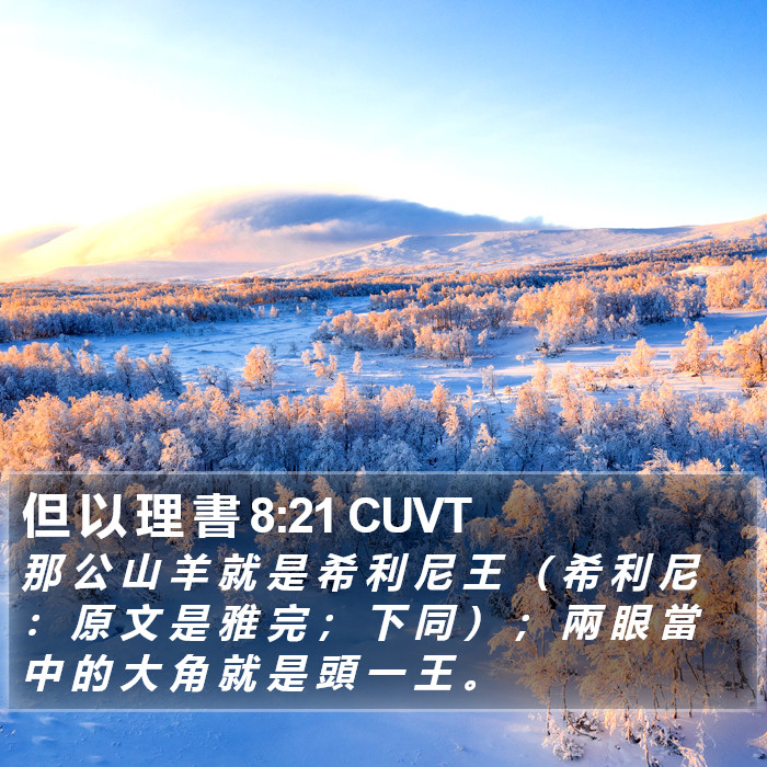 但 以 理 書 8:21 CUVT Bible Study