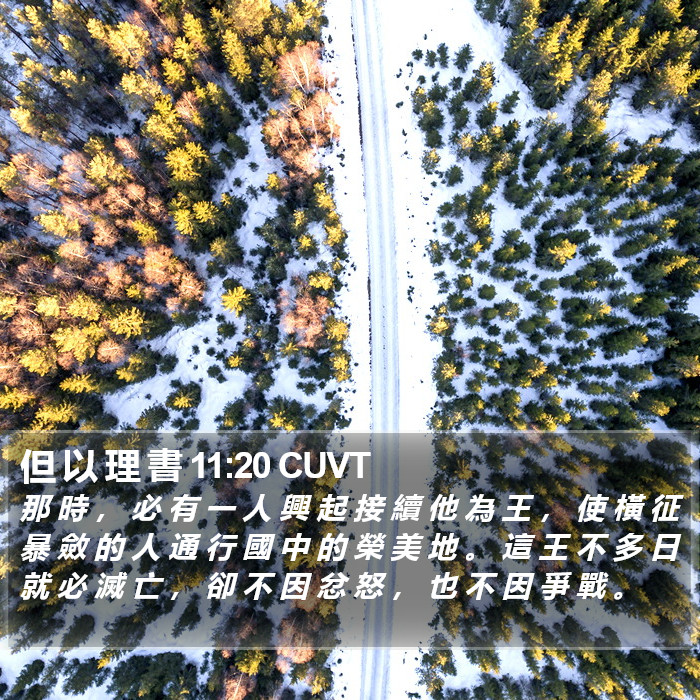但 以 理 書 11:20 CUVT Bible Study