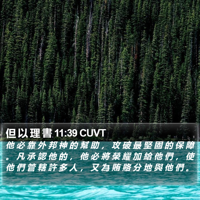 但 以 理 書 11:39 CUVT Bible Study