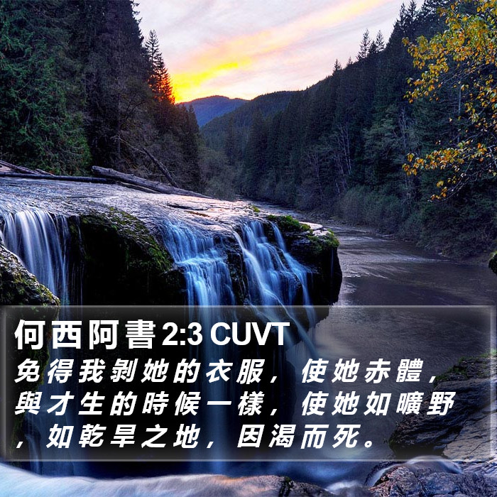 何 西 阿 書 2:3 CUVT Bible Study