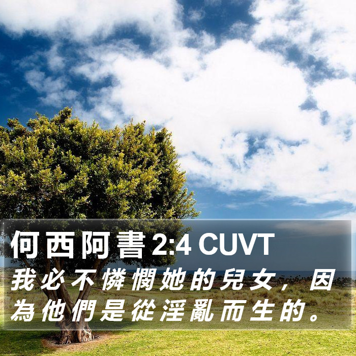 何 西 阿 書 2:4 CUVT Bible Study