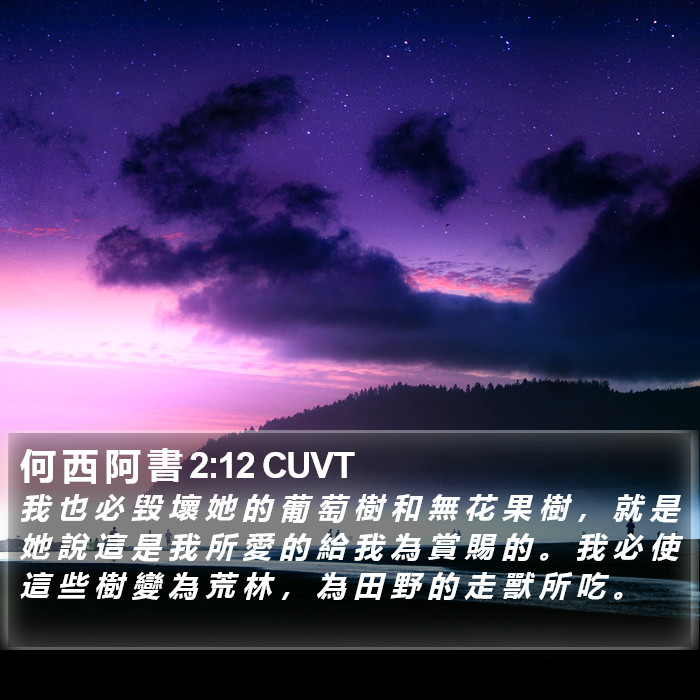 何 西 阿 書 2:12 CUVT Bible Study