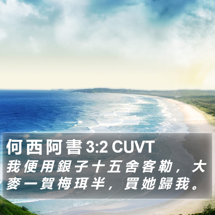 何 西 阿 書 3:2 CUVT Bible Study