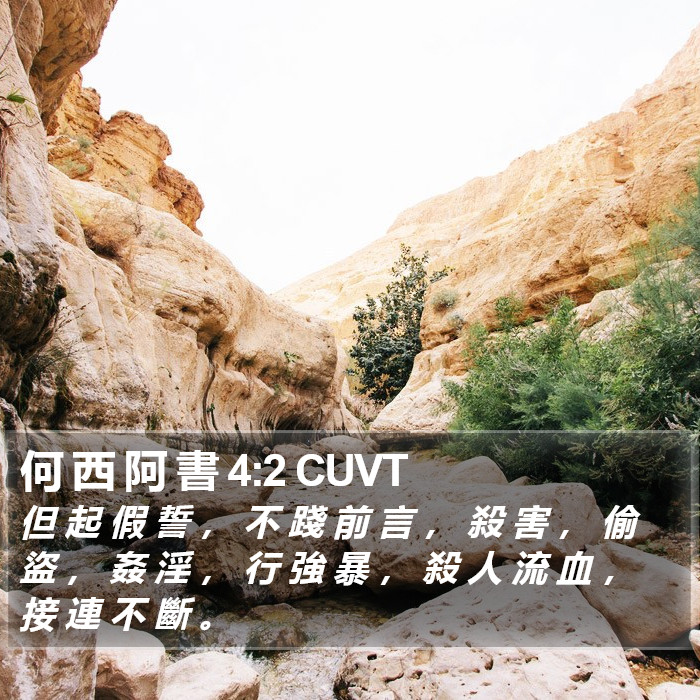 何 西 阿 書 4:2 CUVT Bible Study