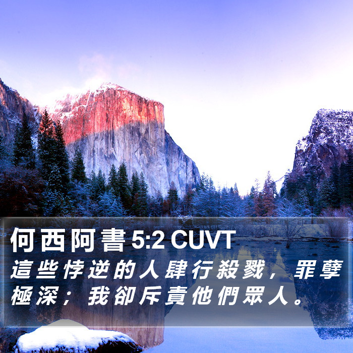 何 西 阿 書 5:2 CUVT Bible Study