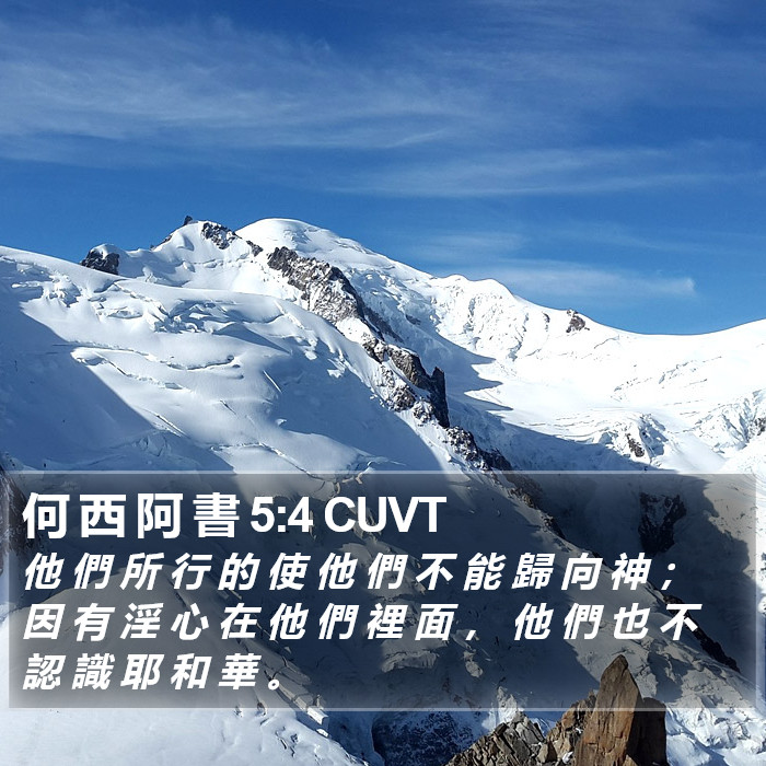 何 西 阿 書 5:4 CUVT Bible Study