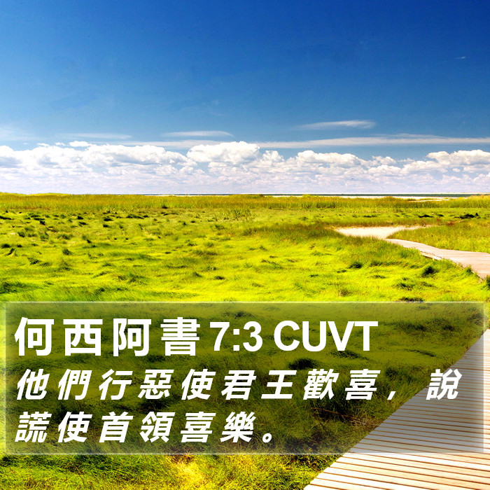 何 西 阿 書 7:3 CUVT Bible Study