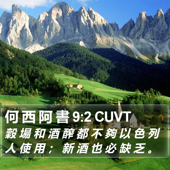 何 西 阿 書 9:2 CUVT Bible Study