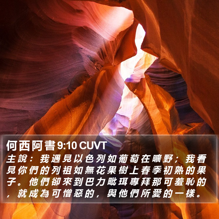 何 西 阿 書 9:10 CUVT Bible Study