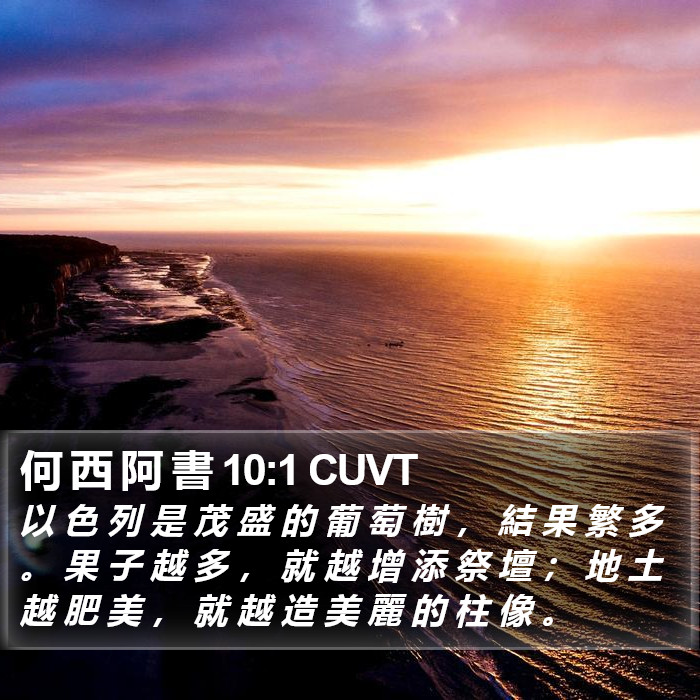 何 西 阿 書 10:1 CUVT Bible Study