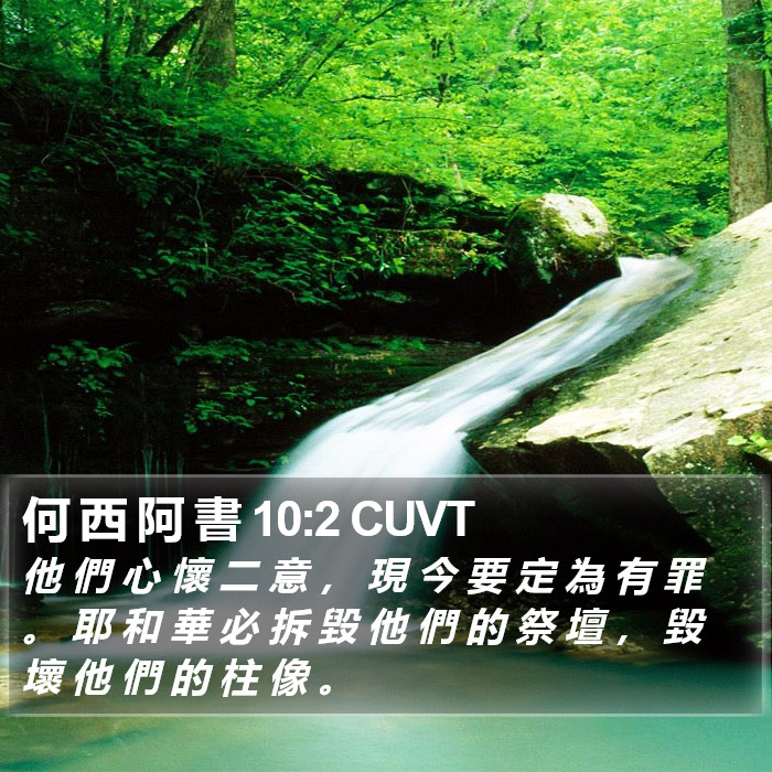 何 西 阿 書 10:2 CUVT Bible Study