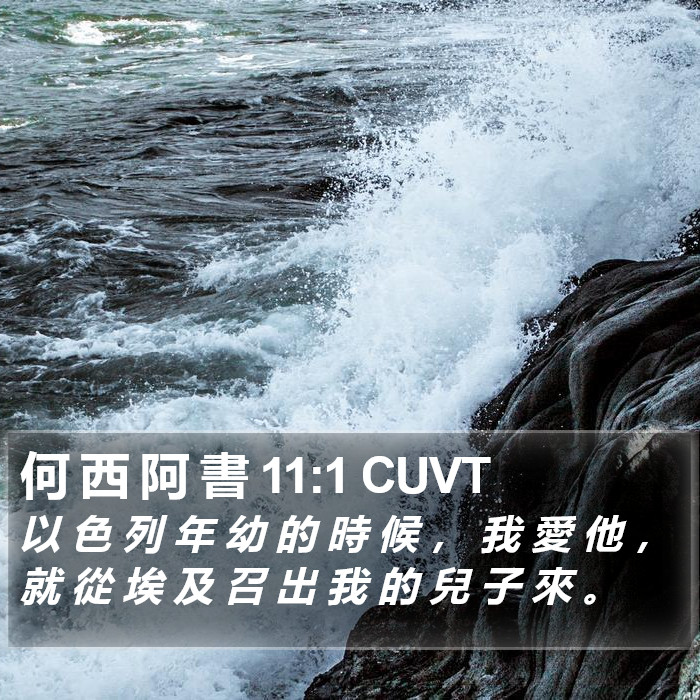 何 西 阿 書 11:1 CUVT Bible Study