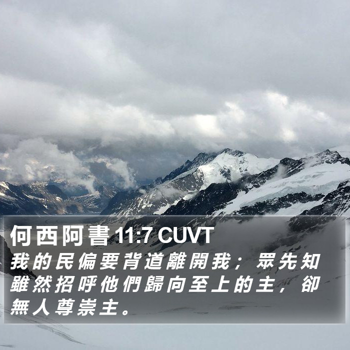 何 西 阿 書 11:7 CUVT Bible Study