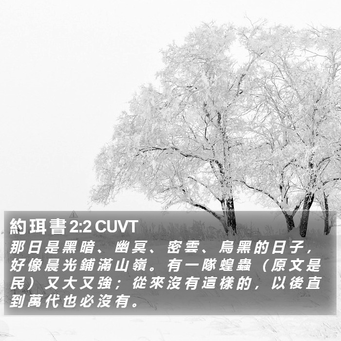 約 珥 書 2:2 CUVT Bible Study