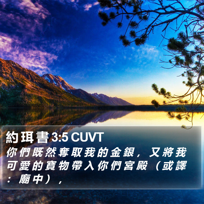 約 珥 書 3:5 CUVT Bible Study