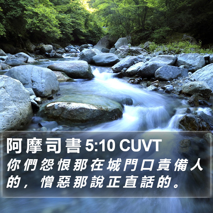 阿 摩 司 書 5:10 CUVT Bible Study