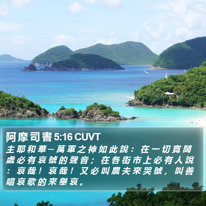 阿 摩 司 書 5:16 CUVT Bible Study