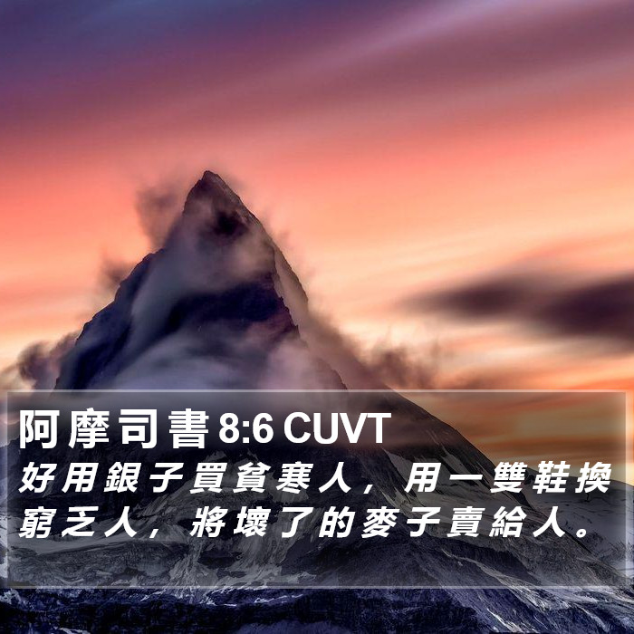 阿 摩 司 書 8:6 CUVT Bible Study