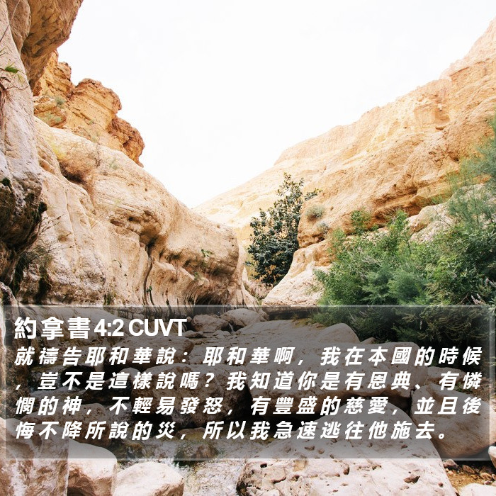 約 拿 書 4:2 CUVT Bible Study