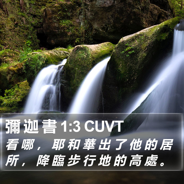 彌 迦 書 1:3 CUVT Bible Study