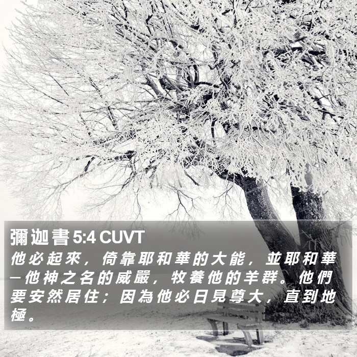 彌 迦 書 5:4 CUVT Bible Study