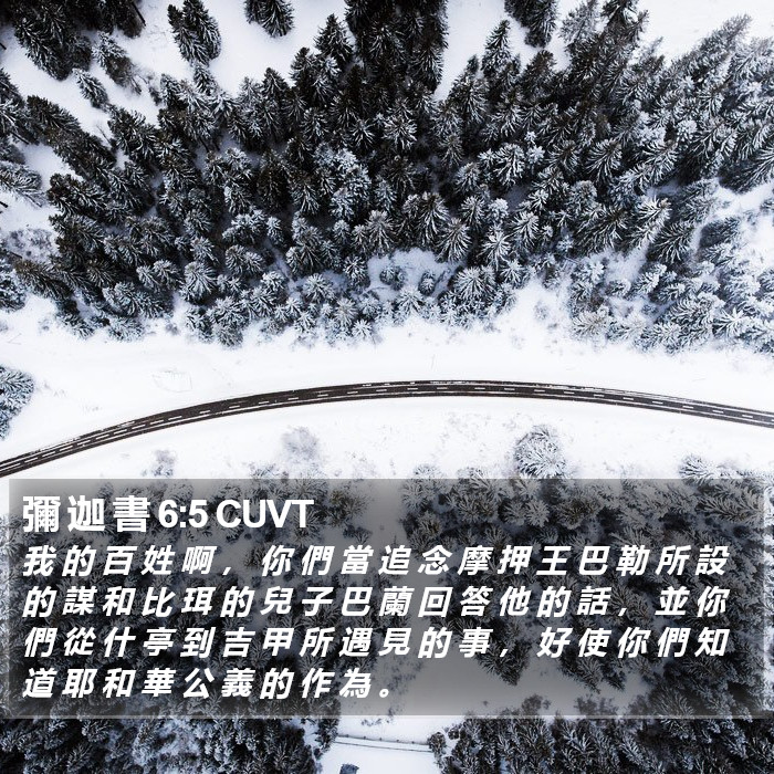 彌 迦 書 6:5 CUVT Bible Study