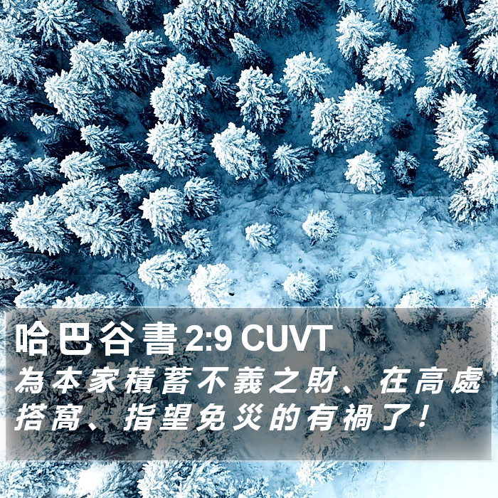 哈 巴 谷 書 2:9 CUVT Bible Study