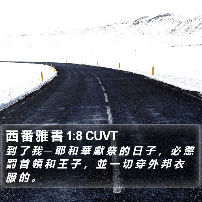 西 番 雅 書 1:8 CUVT Bible Study