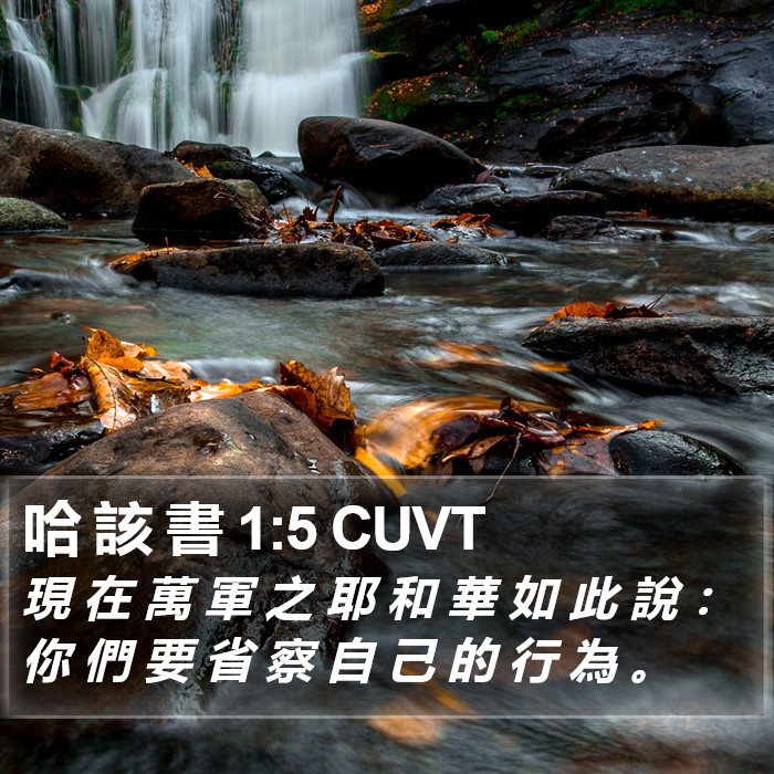 哈 該 書 1:5 CUVT Bible Study