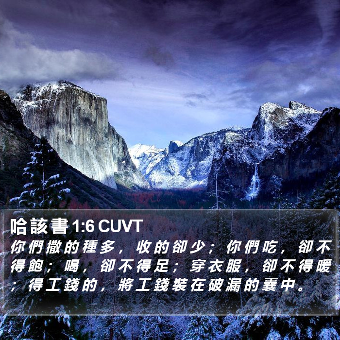 哈 該 書 1:6 CUVT Bible Study