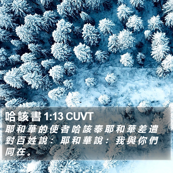 哈 該 書 1:13 CUVT Bible Study