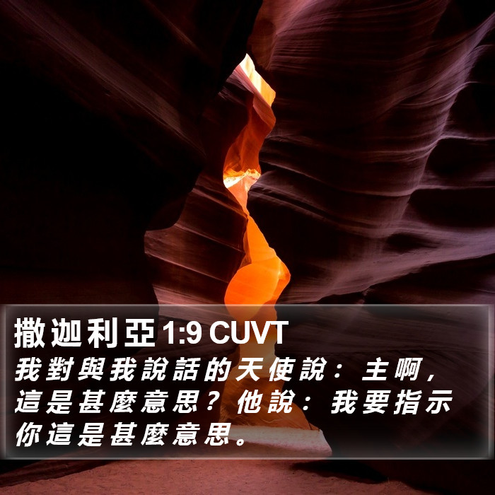 撒 迦 利 亞 1:9 CUVT Bible Study