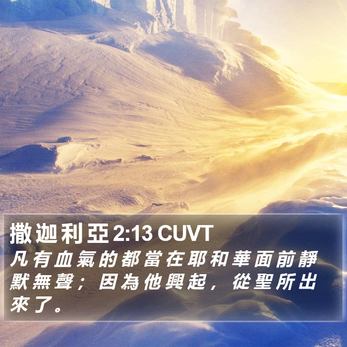 撒 迦 利 亞 2:13 CUVT Bible Study