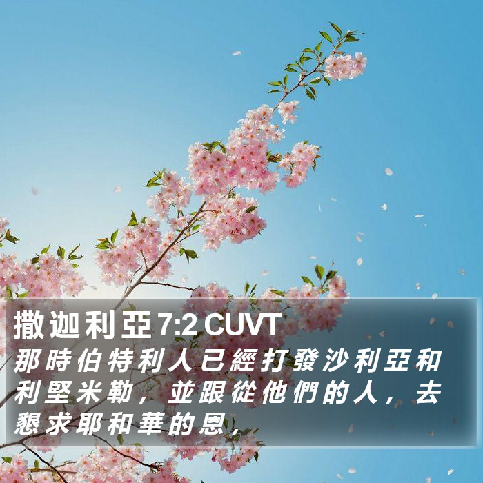 撒 迦 利 亞 7:2 CUVT Bible Study