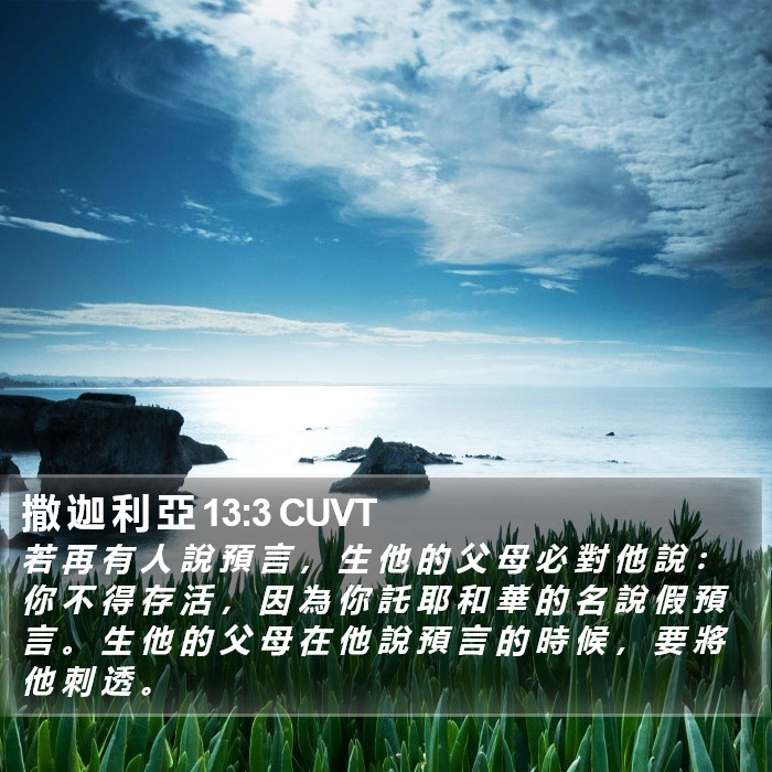 撒 迦 利 亞 13:3 CUVT Bible Study