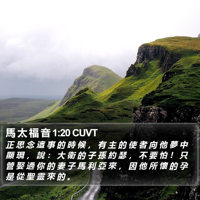 馬 太 福 音 1:20 CUVT Bible Study