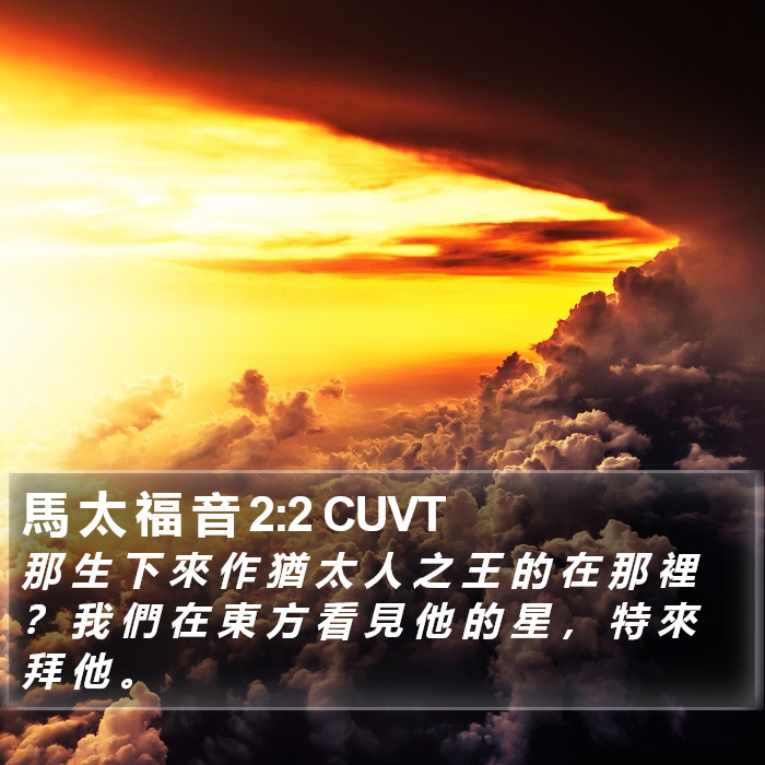 馬 太 福 音 2:2 CUVT Bible Study