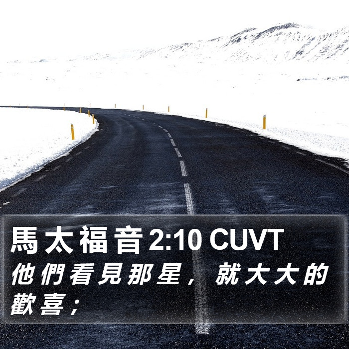 馬 太 福 音 2:10 CUVT Bible Study