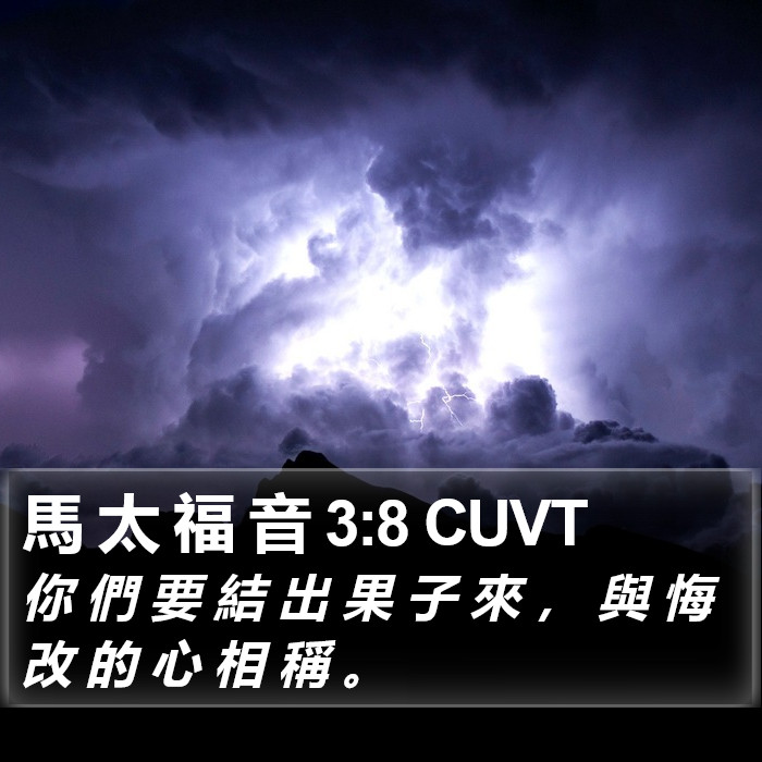 馬 太 福 音 3:8 CUVT Bible Study