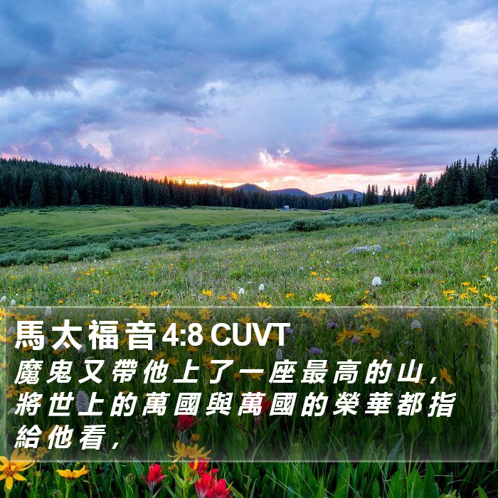 馬 太 福 音 4:8 CUVT Bible Study