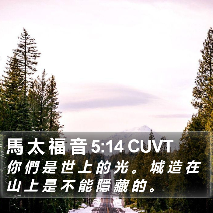 馬 太 福 音 5:14 CUVT Bible Study