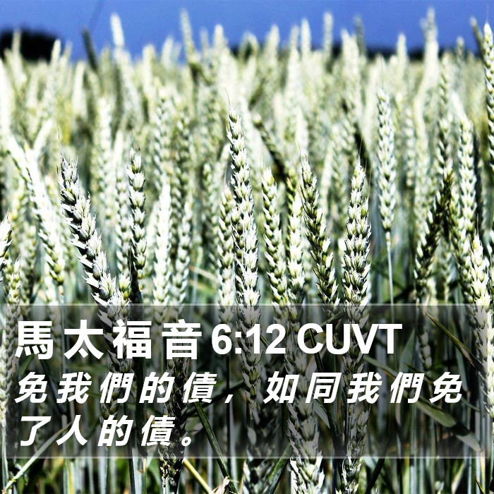 馬 太 福 音 6:12 CUVT Bible Study