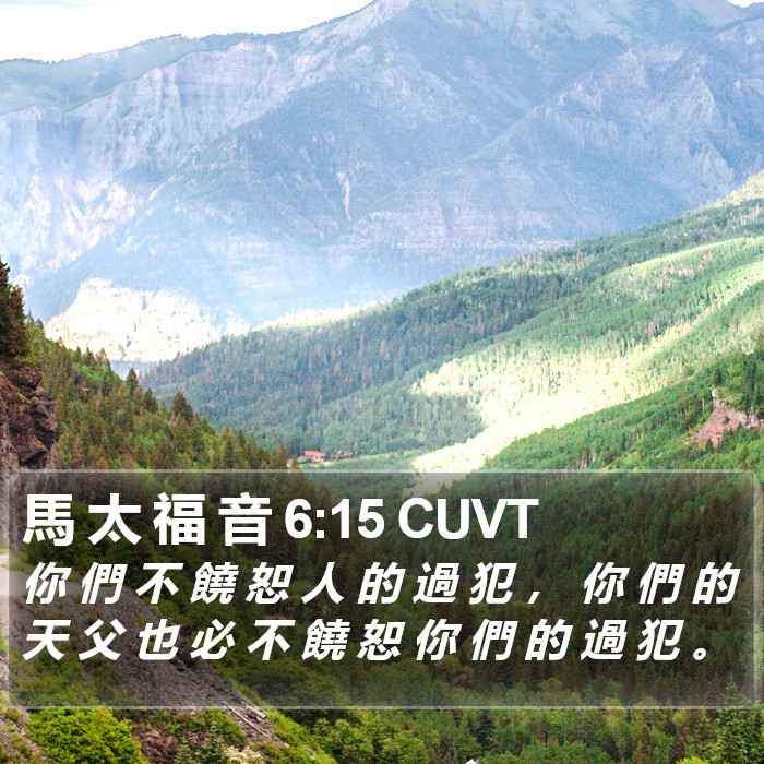 馬 太 福 音 6:15 CUVT Bible Study