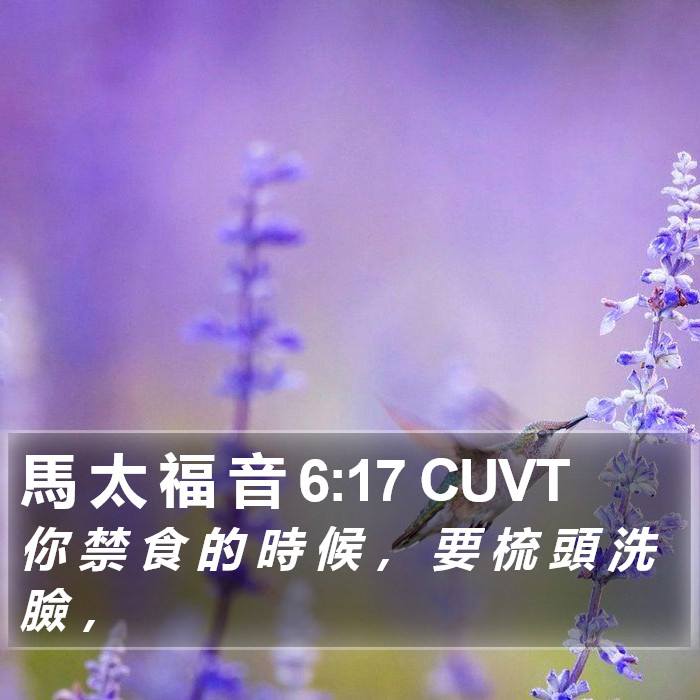 馬 太 福 音 6:17 CUVT Bible Study