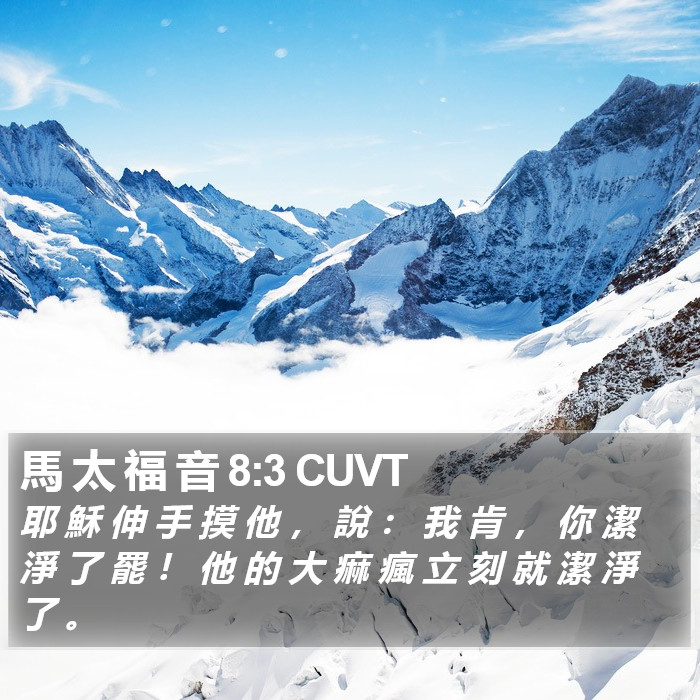 馬 太 福 音 8:3 CUVT Bible Study