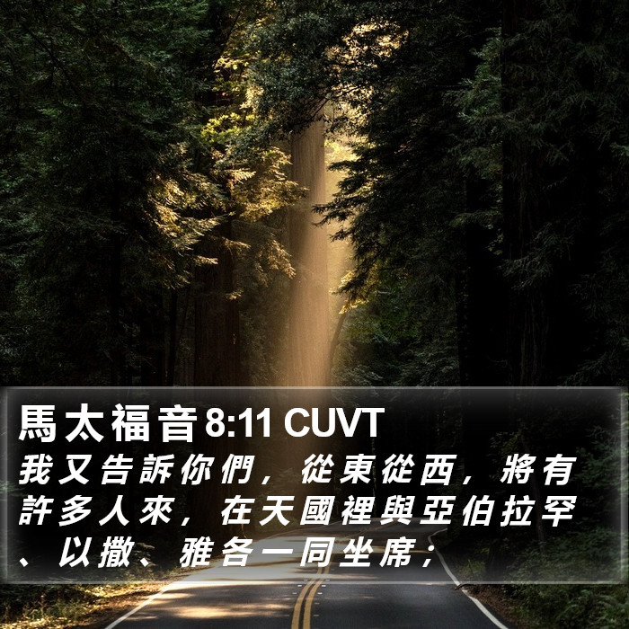 馬 太 福 音 8:11 CUVT Bible Study