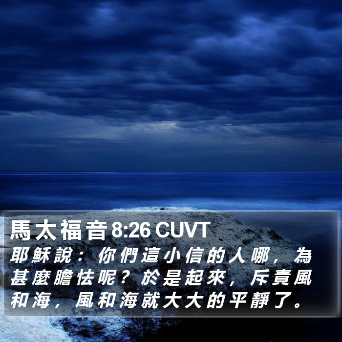 馬 太 福 音 8:26 CUVT Bible Study